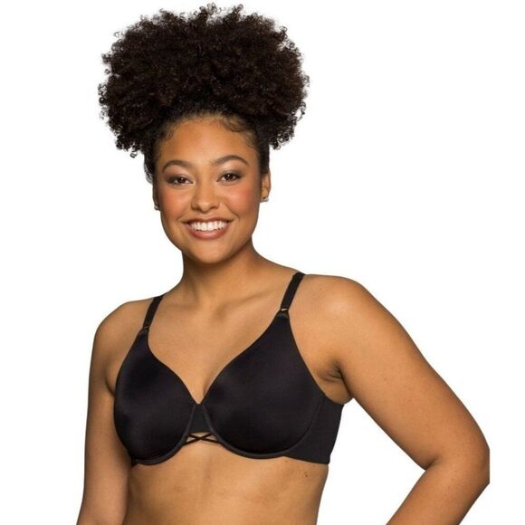 Vanity Fair Womens 40C Black Underwire Side & Back Smoothing Full Coverage Style - Picture 1 of 8
